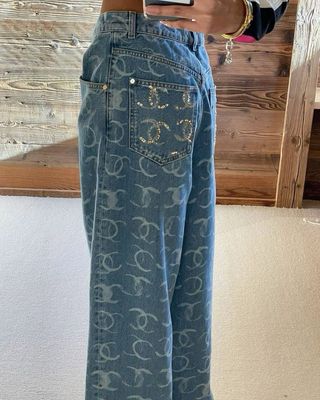 Jeans cc paillettes
