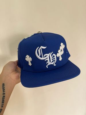 Cappello Chrome blu iniziali
