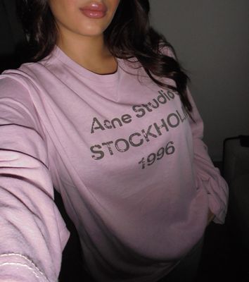 Shirt maniche lunghe Acne rosa 