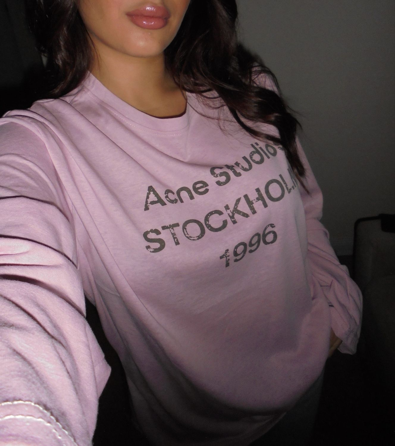 Shirt maniche lunghe Acne rosa 