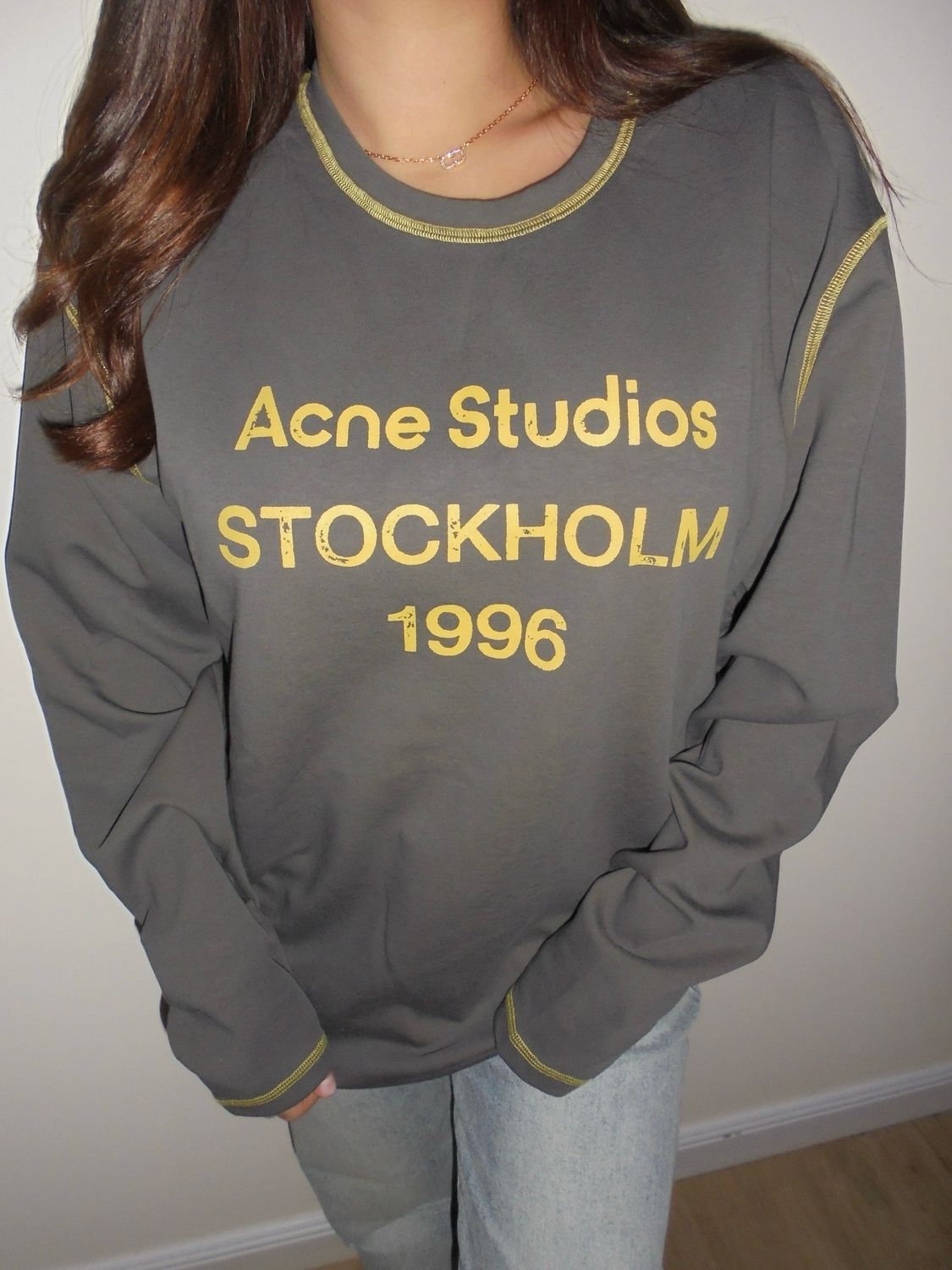 Shirt Acne gialla e verde