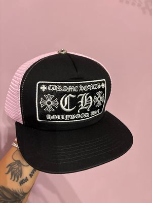 Cappello Chrome nero e rosa