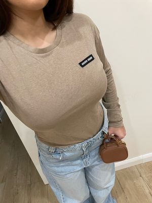 Maglia Miu velata tortora