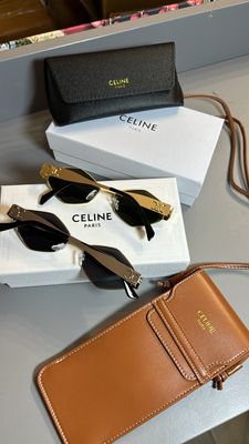 Occhiali celi esagonale