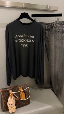 Maglia maniche lunghe acne nera 