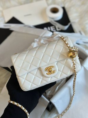 Borsa cc pallina bianca