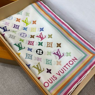 Foulard Lv bianco colors