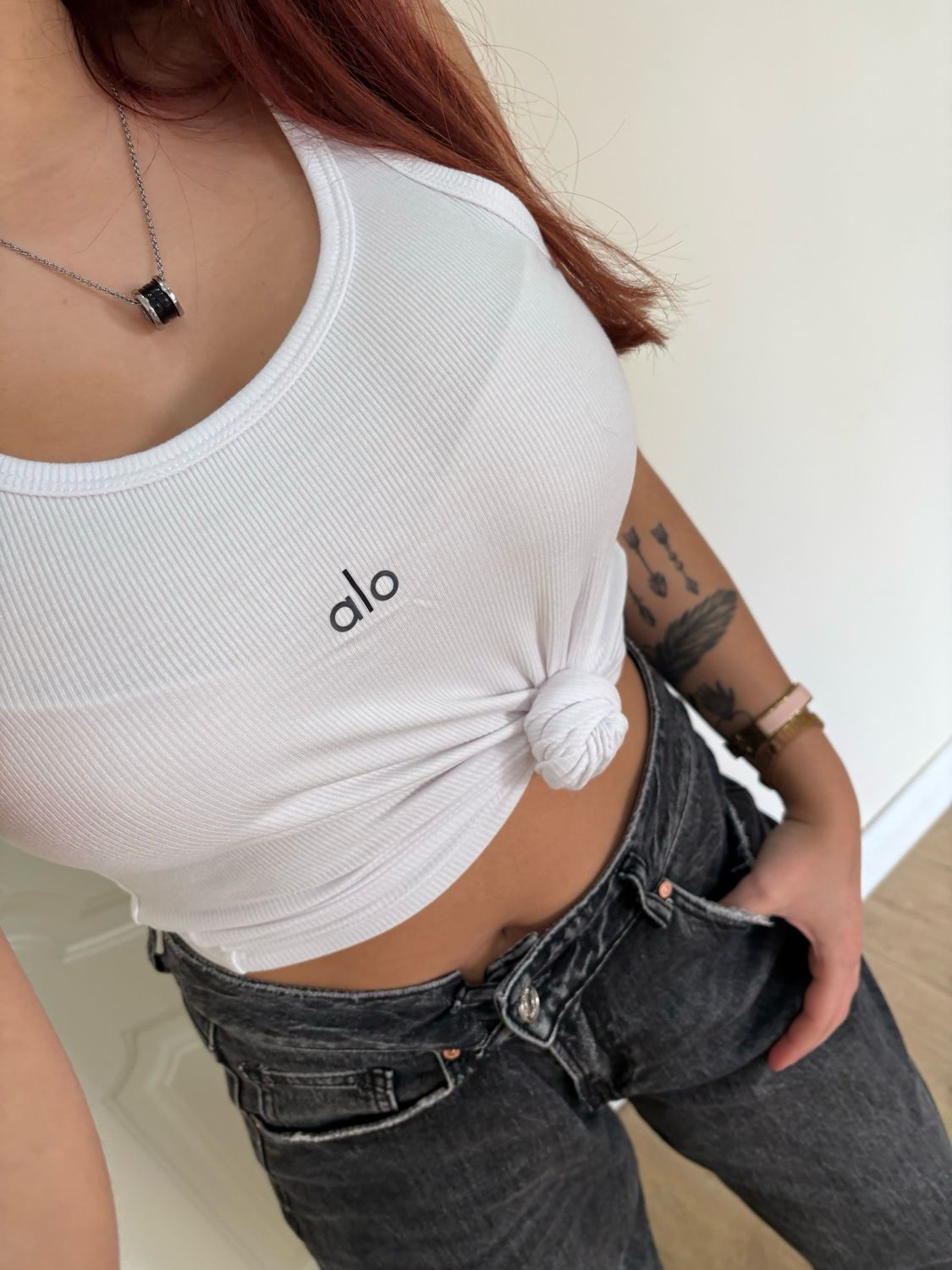 Canotta alo logo stampato