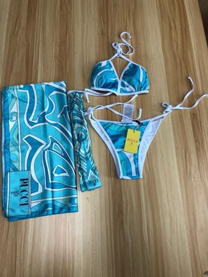 Bikini Pucci celeste +foulard 