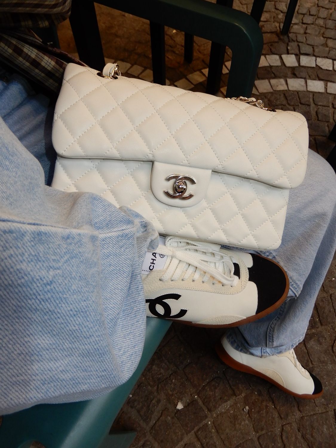 Borsa cc bianca 22cm
