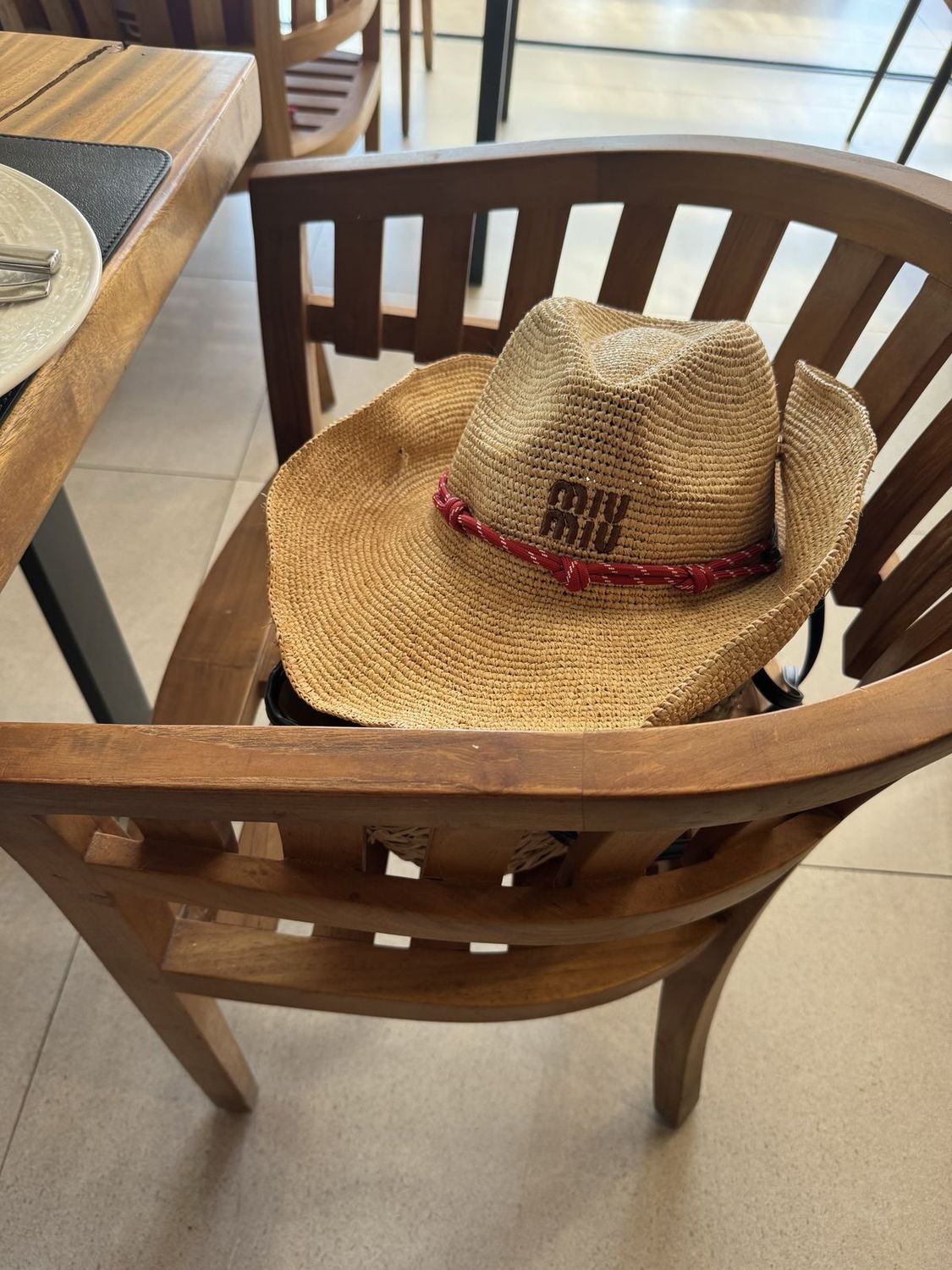 Cappello Miu cowboy paglia 