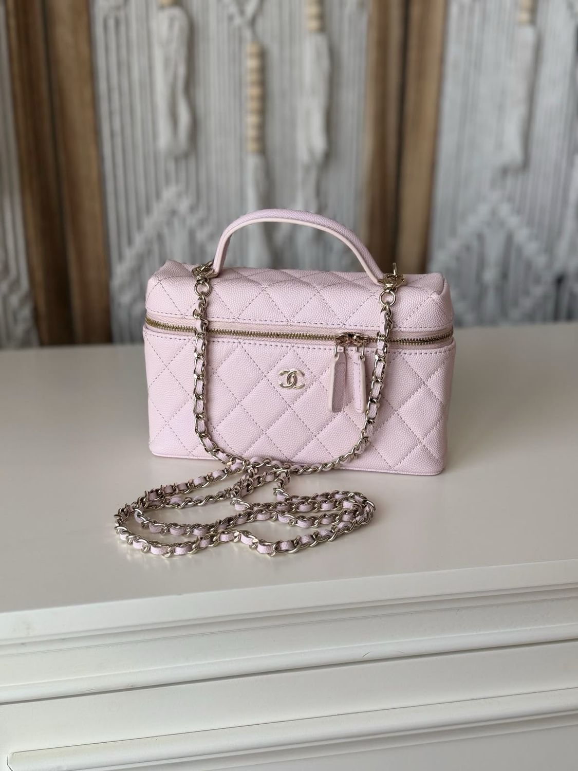 Borsa cc manico rosa