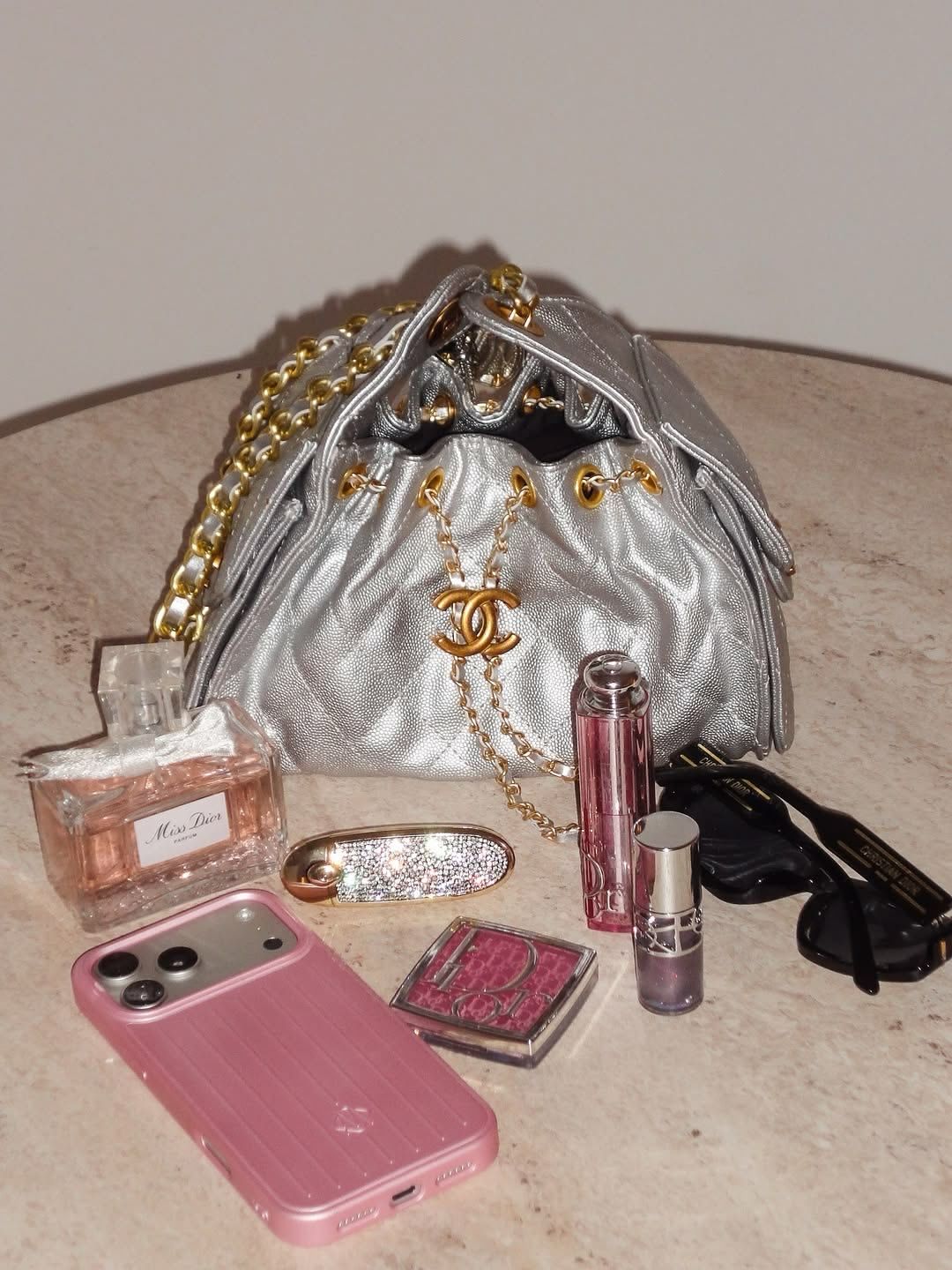 Borsa sacca 25cm argento