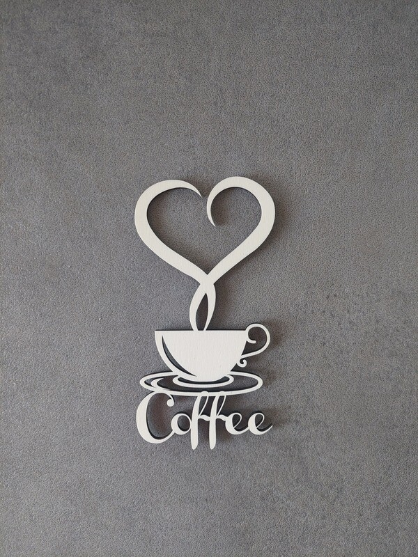 Stenska dekoracija skodelica kave