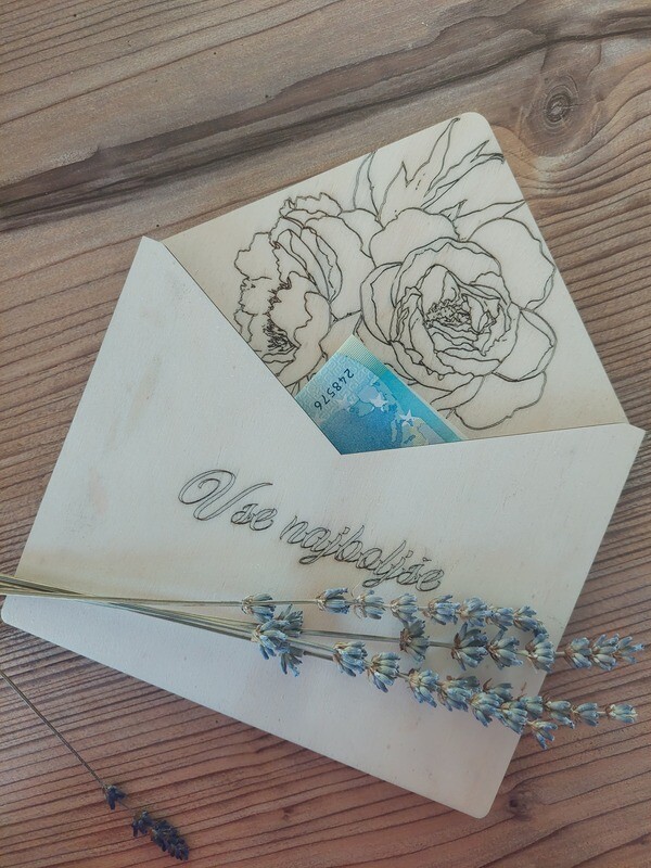 Darilna kuverta za denar ali bon