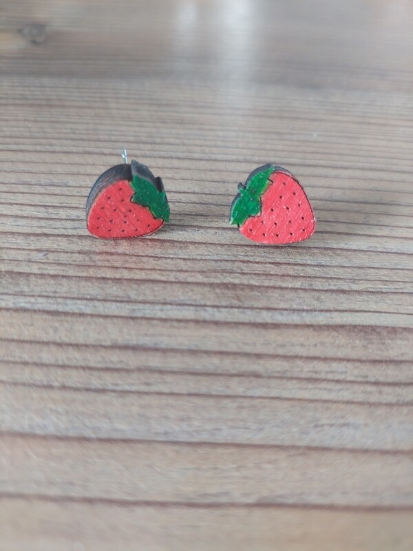 Mini leseni uhančki- jagoda, ananas, jabolka, lubenica