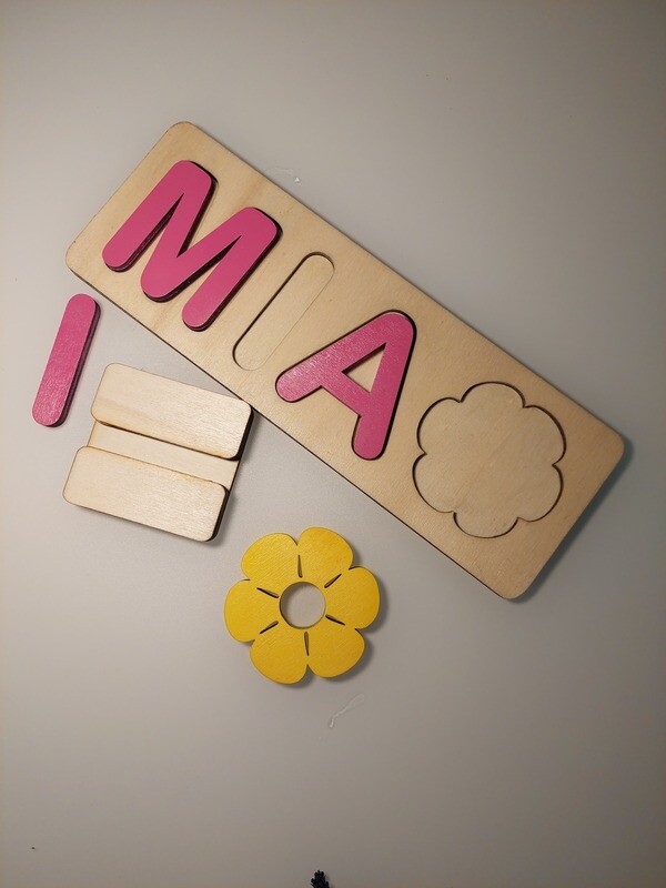 Puzzle dekoracija z imenom otroka