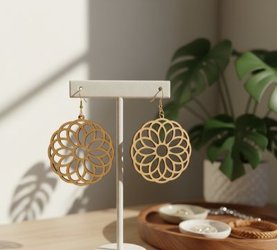 Mandala-viseči uhani