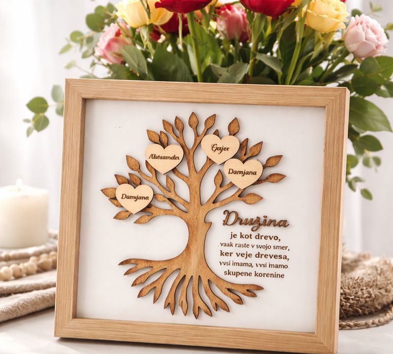 Družinsko drevo v okvirju