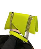 Niche Solid Color Chain Bag, Novelty Design Underarm Wallet, Stylish Flap Armpit Bag For Women