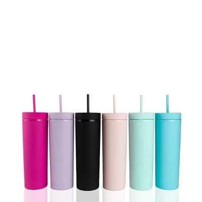 22OZ MATTE SKINNY TUMBLER Black