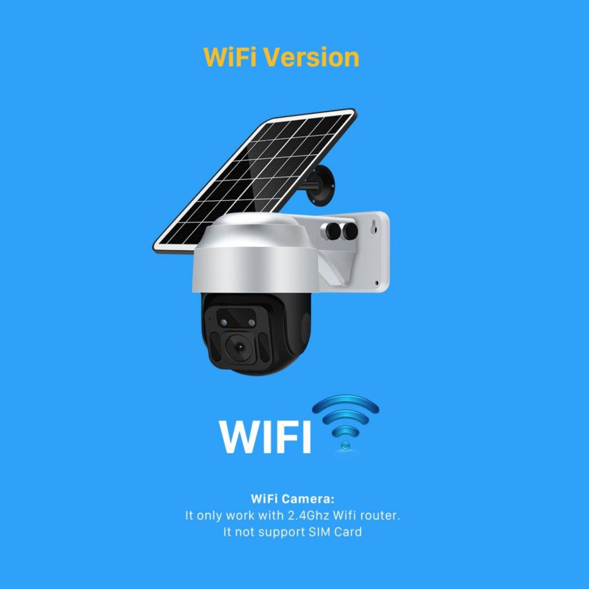 Wifi övervakningskamera med solceller