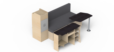 Pack latéral droit L1 banquette en L