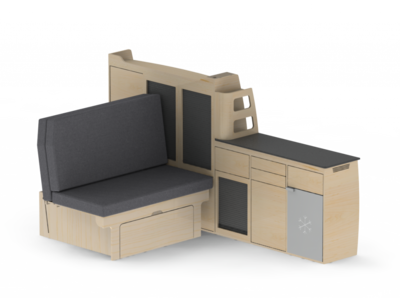Pack Latéral Gauche L2H1 banquette clic clac