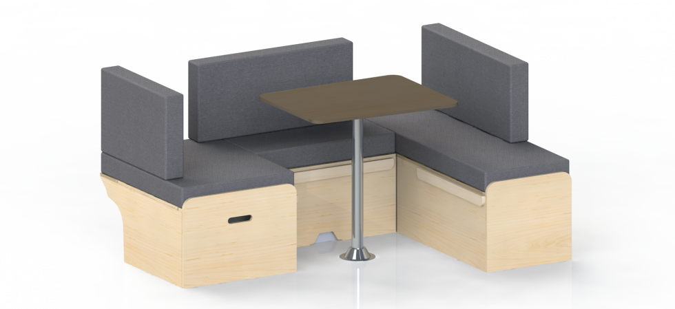 Banquette latéral droit U seul