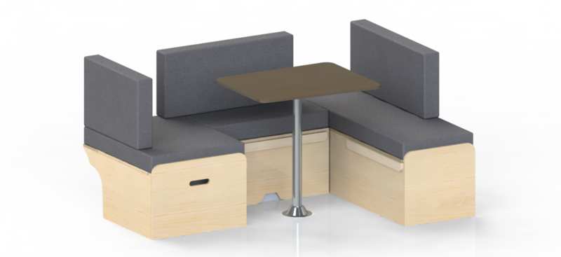 Banquette latéral droit U seul