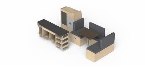Pack  latéral droit  L2H1 Banquette en U