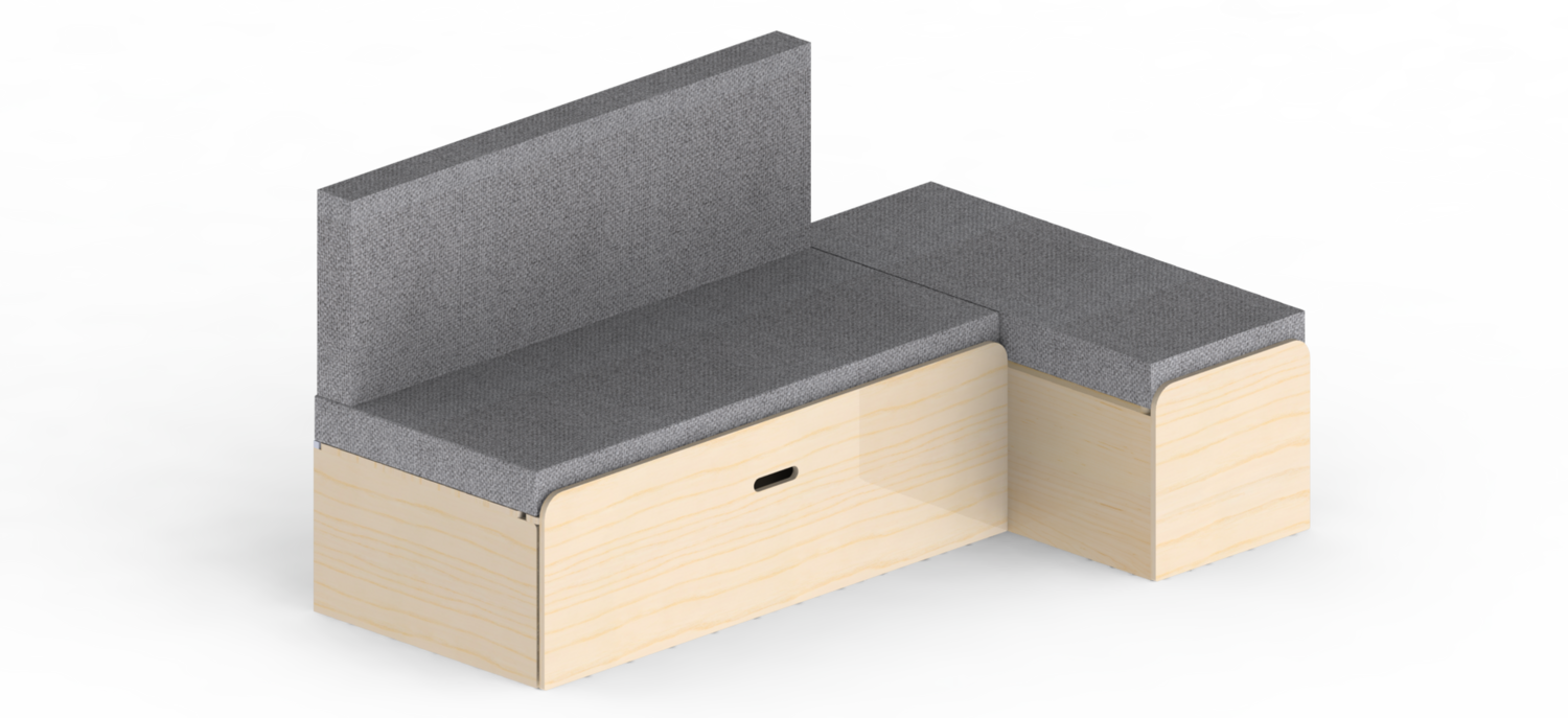 Banquette en L seul