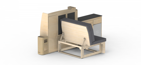 Pack Latéral Gauche L2H1 banquette clic clac surf