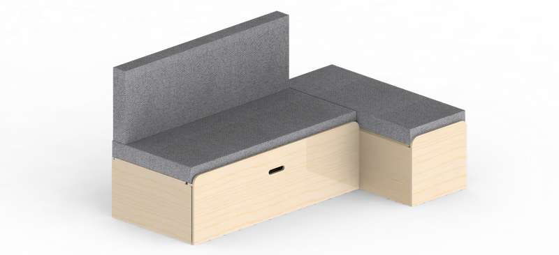 Pack latéral droite L2H1 banquette en L