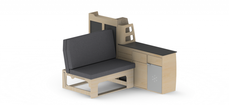 Pack latéral gauche L1H1 Banquette clic-clac surf