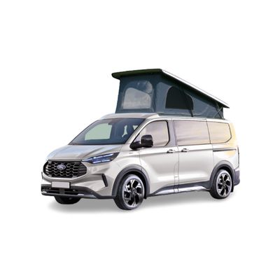 Pack Transversal L1H1 Banquette clic-clac Classique Avec Toit Relevable Ford Custom 2023 utilitaire  Avec toile OpenSky - LED intégrées