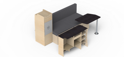 Pack latéral droit L1 banquette en L