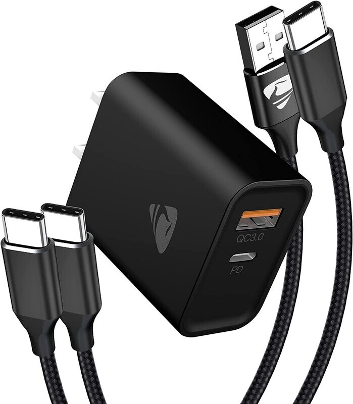 CARGADOR DUAL CARGA RAPIDA  PARA CELL+2 CABLES TIPO C