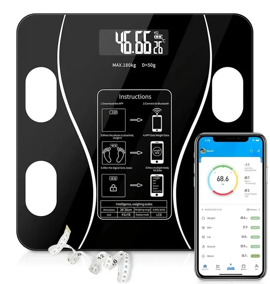Pesa Corporal Smart con tegnoligia de bluetooth