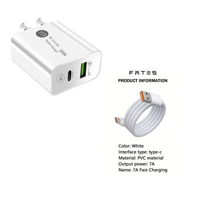 Cargador Dual +1 cable tipo C de 1.5metro