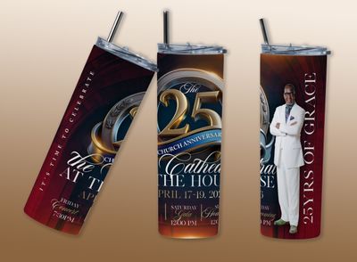 25th Anniversary Commemorative Stainless Steel Tumbler – 20oz