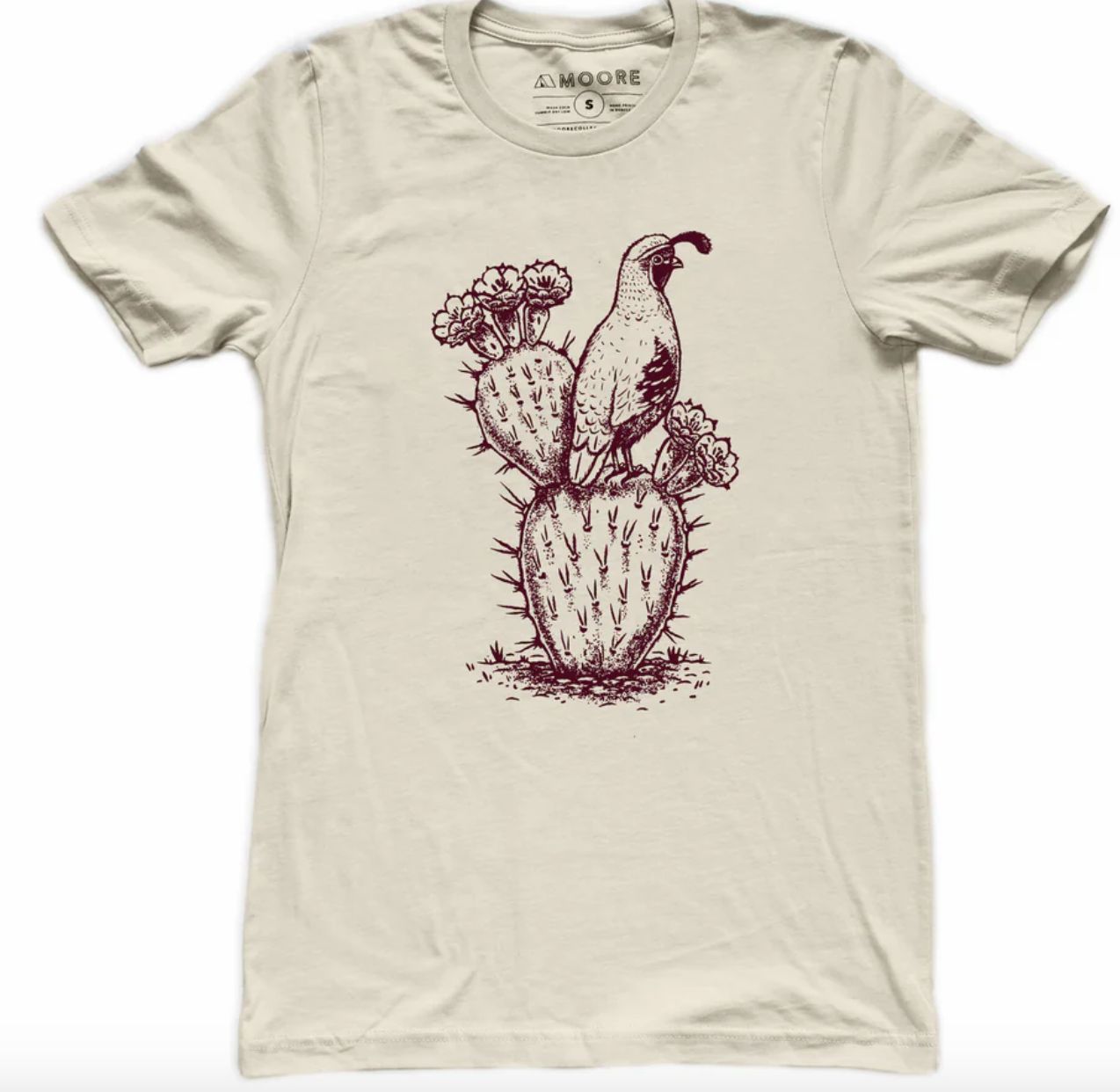 Tee White Cactus/Quail