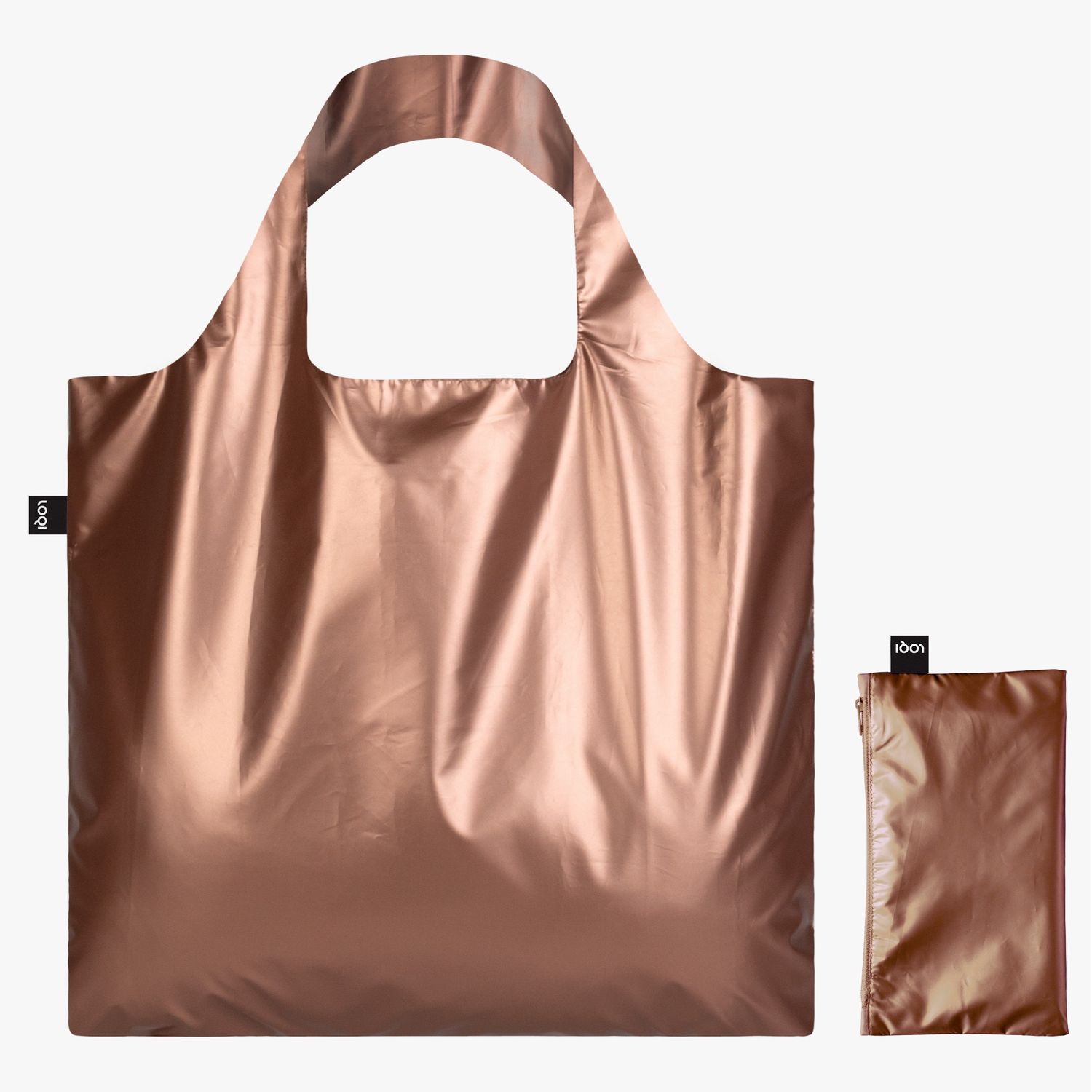 Metallic Bag with Zip Pocket, Design: Metallic Rose Gold
