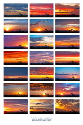Sunrise from Fall Equinox to Spring Equinox
