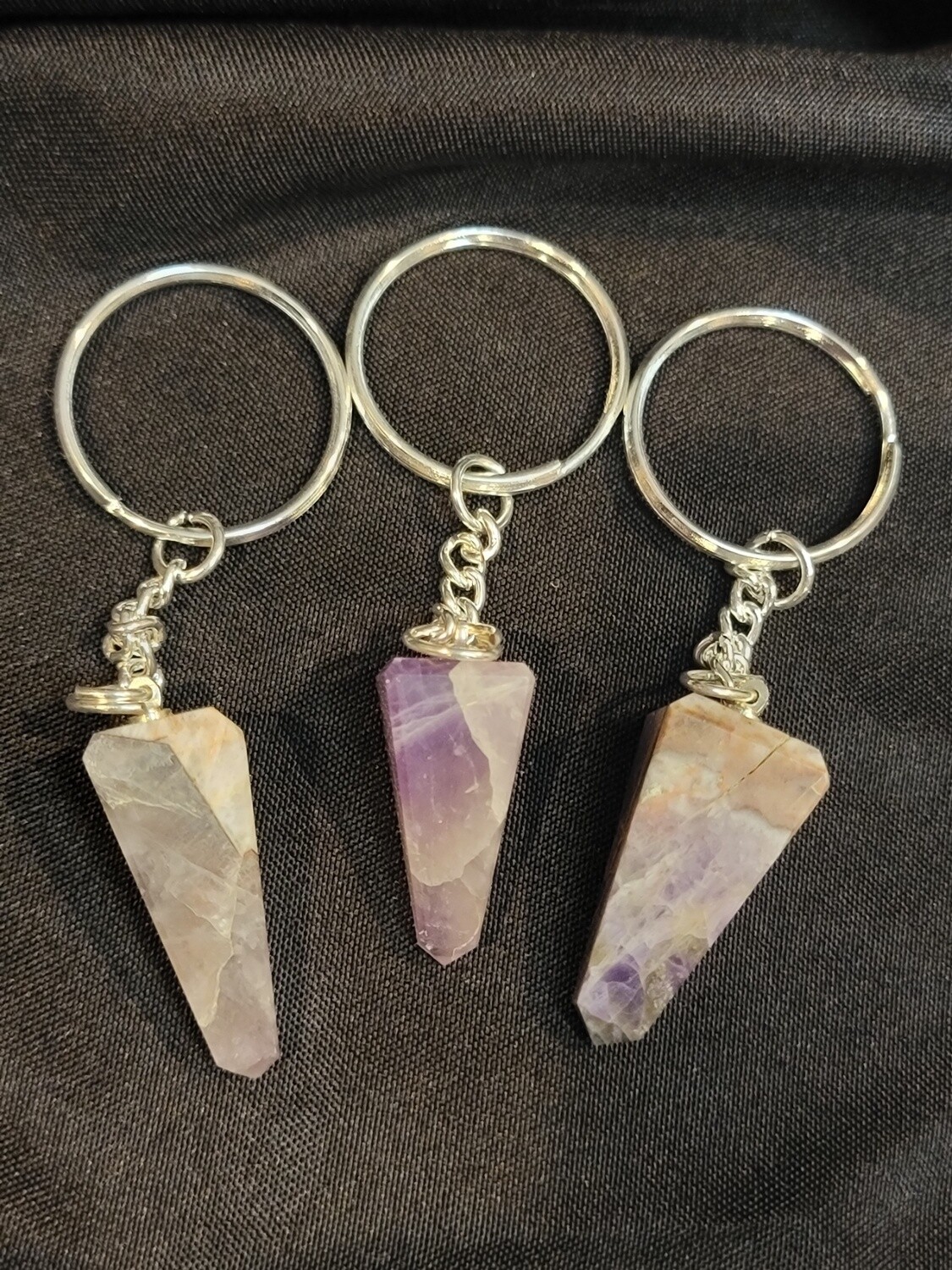 Amethyst Obelisk Keychain / 1&quot;-2&quot; Avg.