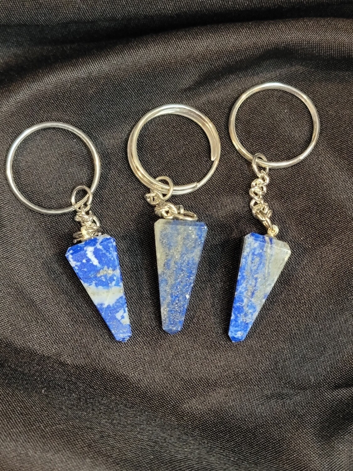 LAPIS LAZULI OBELISK KEYCHAIN / 1&quot;-2&quot; AVG.