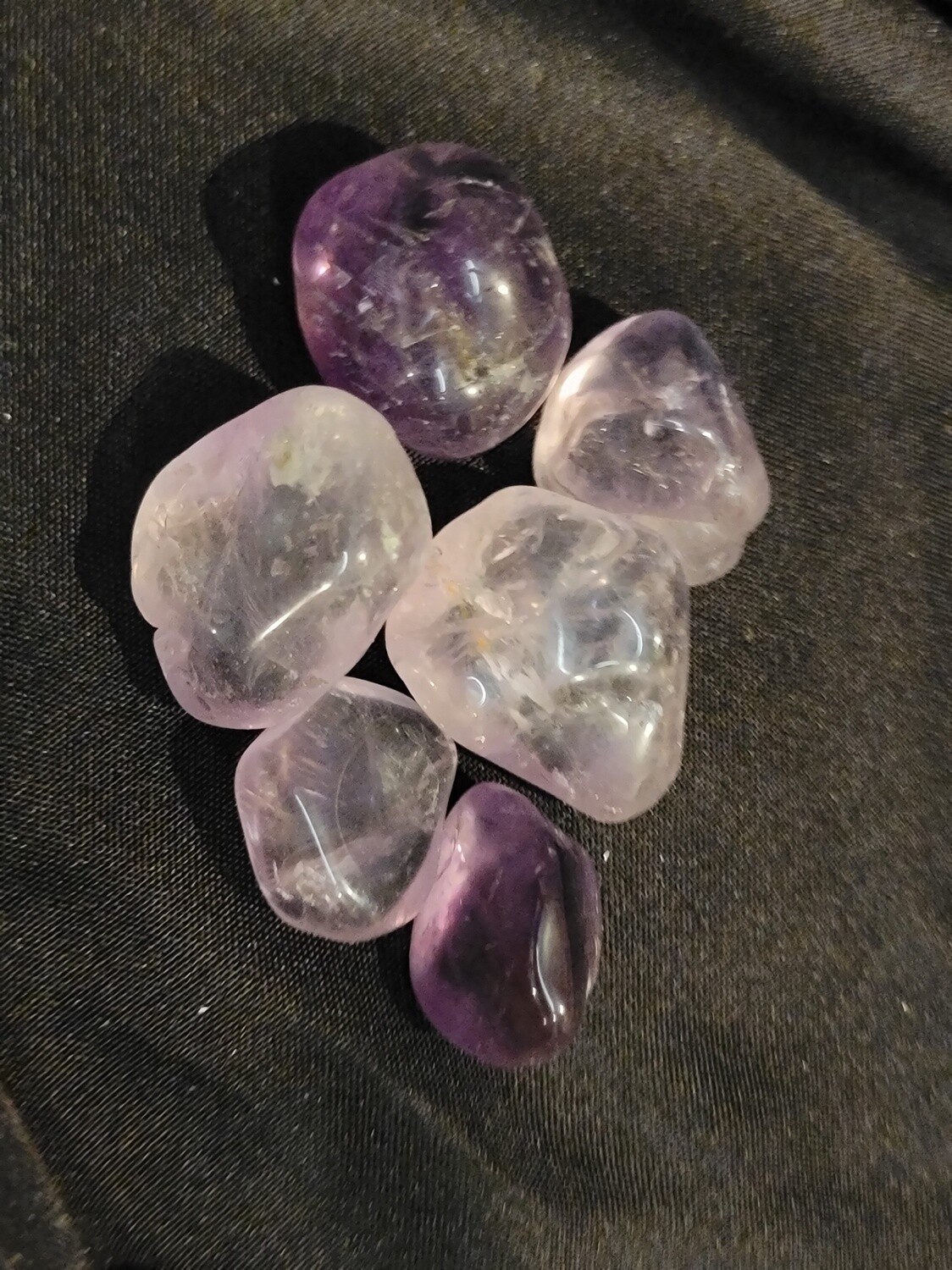 AMETHYST TUMBLED GEMSTONES / 20-40MM / 4PK