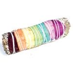4&quot; White Sage 7 Chakra colors stick