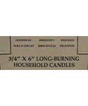 Pink 6&quot; household candle  - Set of 36