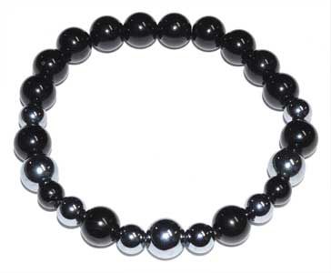 6mm Terahertz &amp; Black Tourmaline bracelet